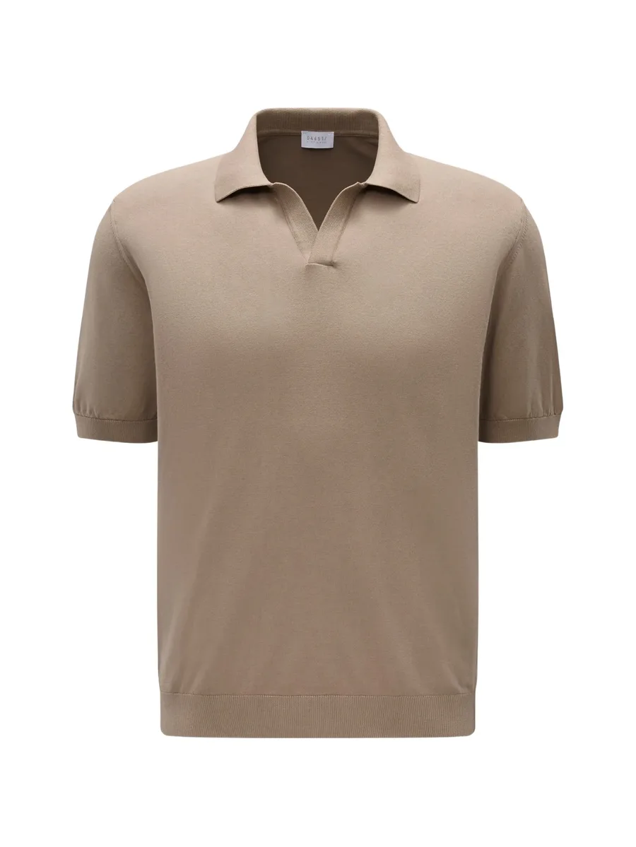 Johnny crepe knit polo shirt 1