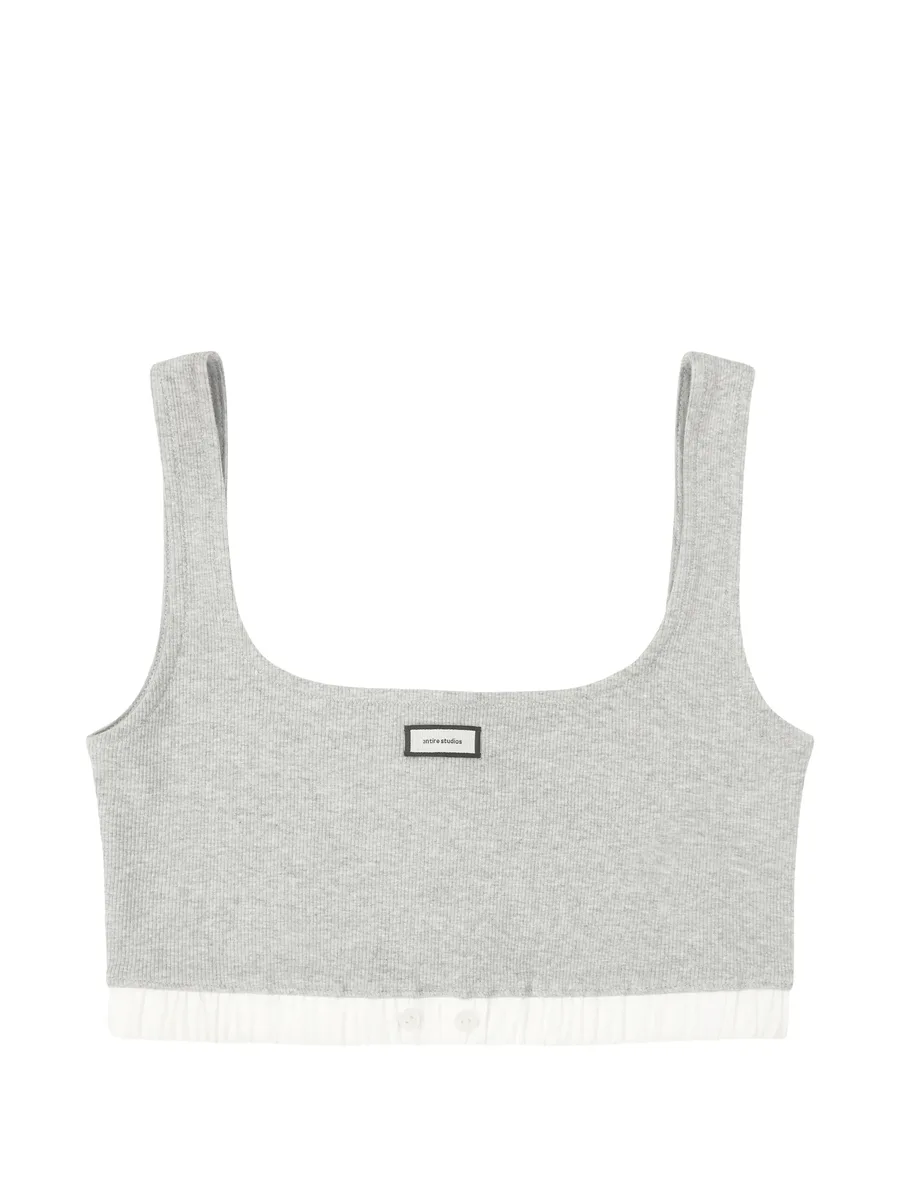 ribbed button-detail bra 1