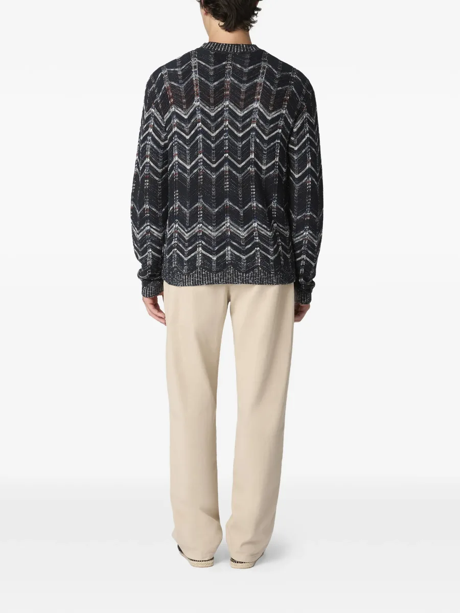 chevron ribbed-trim cardigan 5