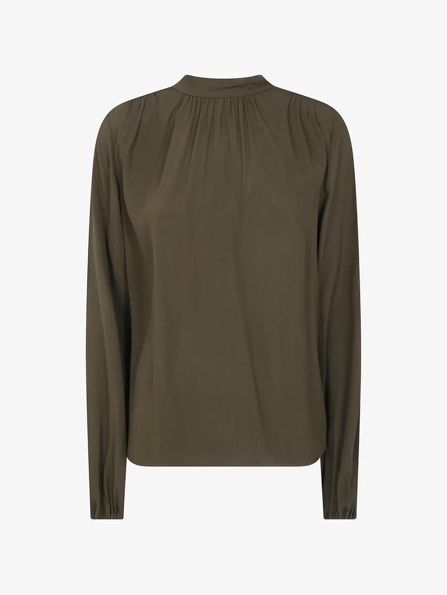 bow-detail pleated blouse 1