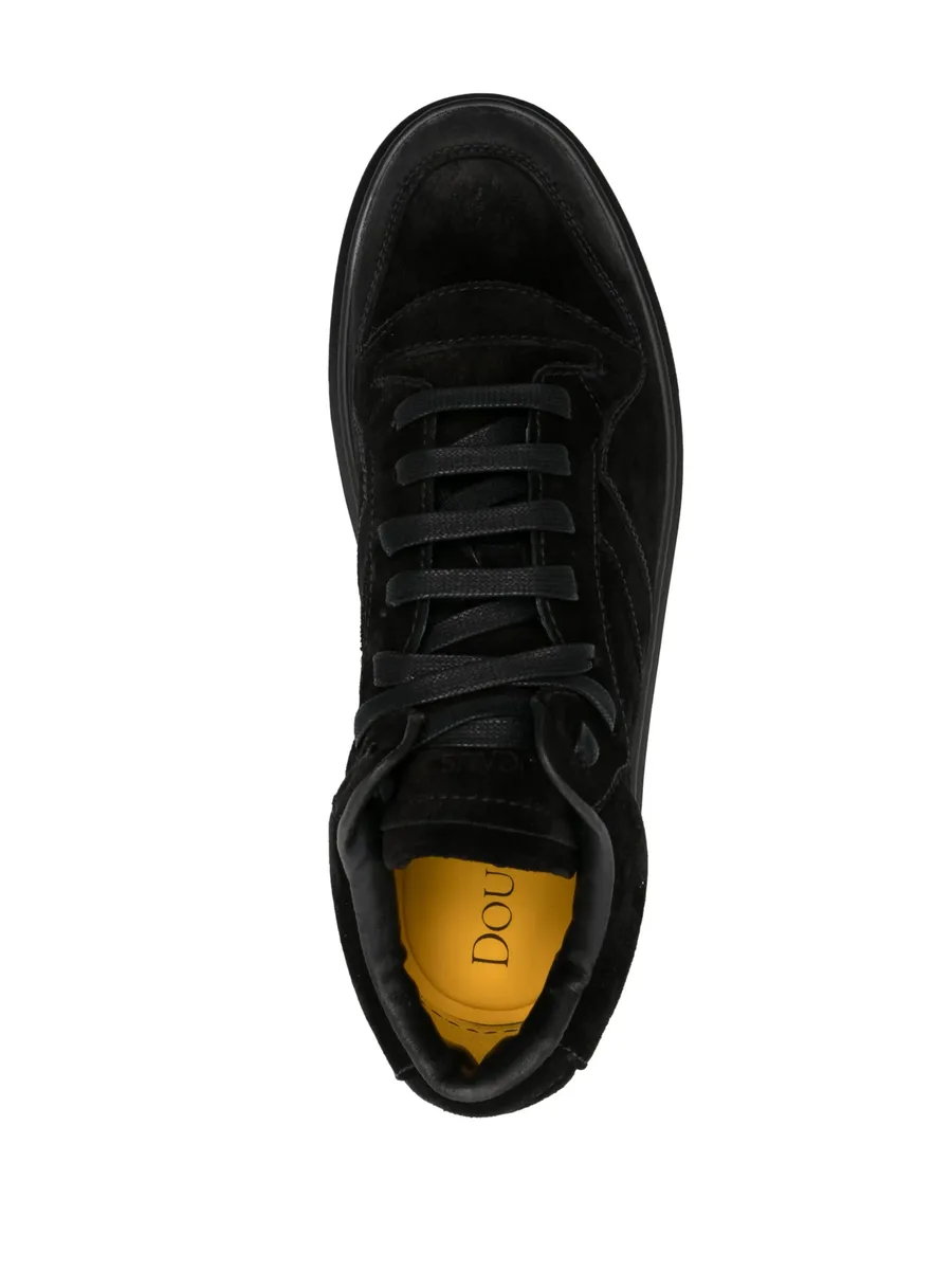 logo-debossed suede sneakers 7