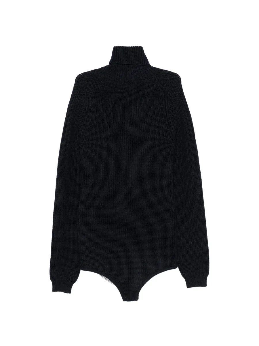 ribbed-knit roll-neck bodysuit 3