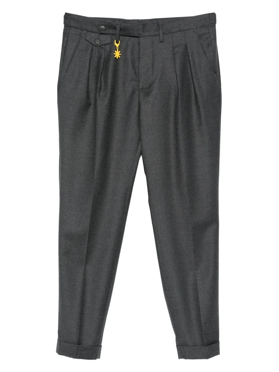 double-pleat flannel trousers 2
