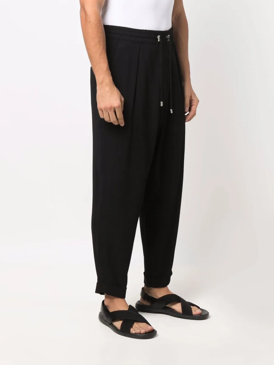 slouchy crepe tapered-leg track pants 6