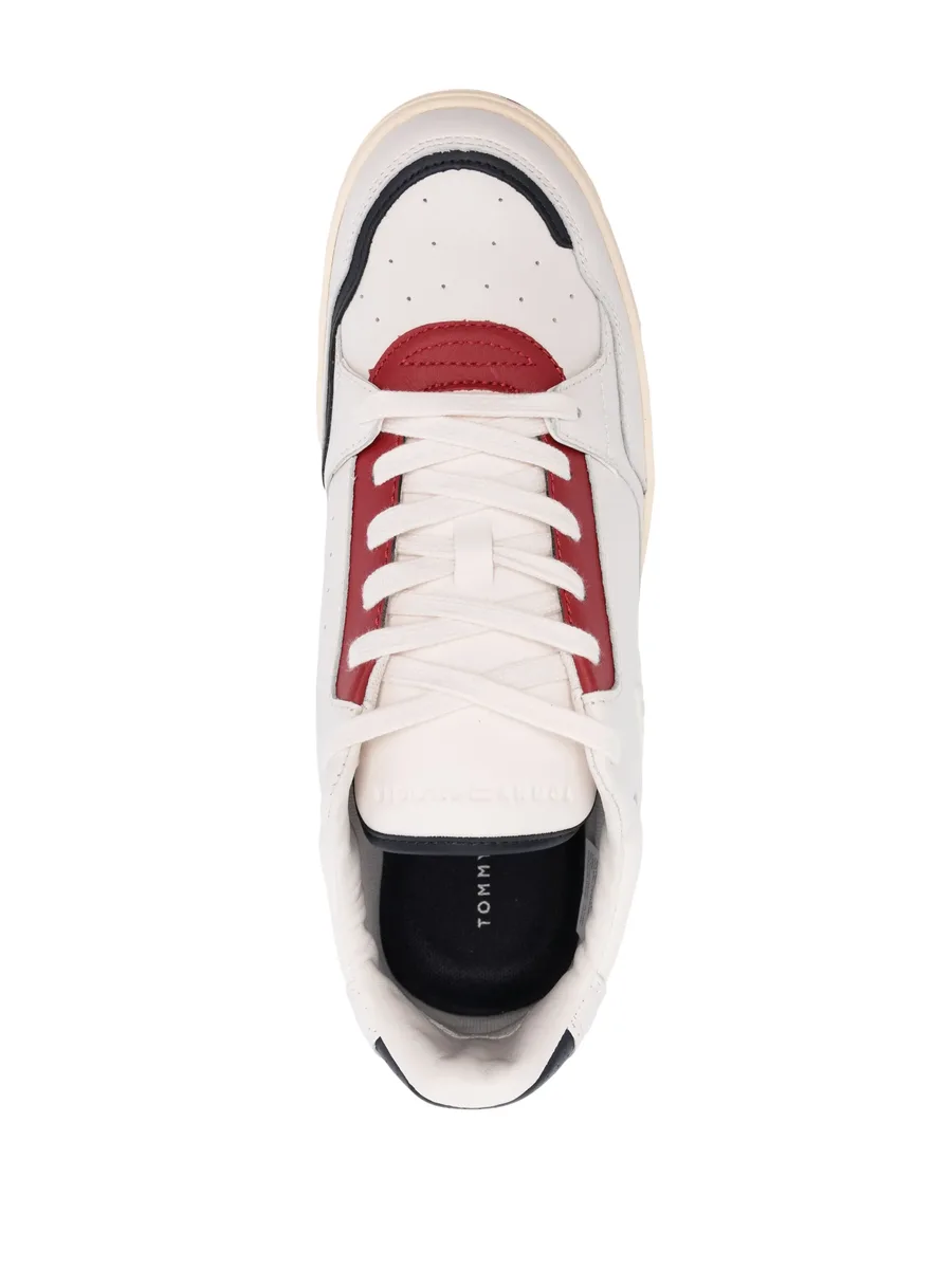 embossed-monogram low-top sneakers 8