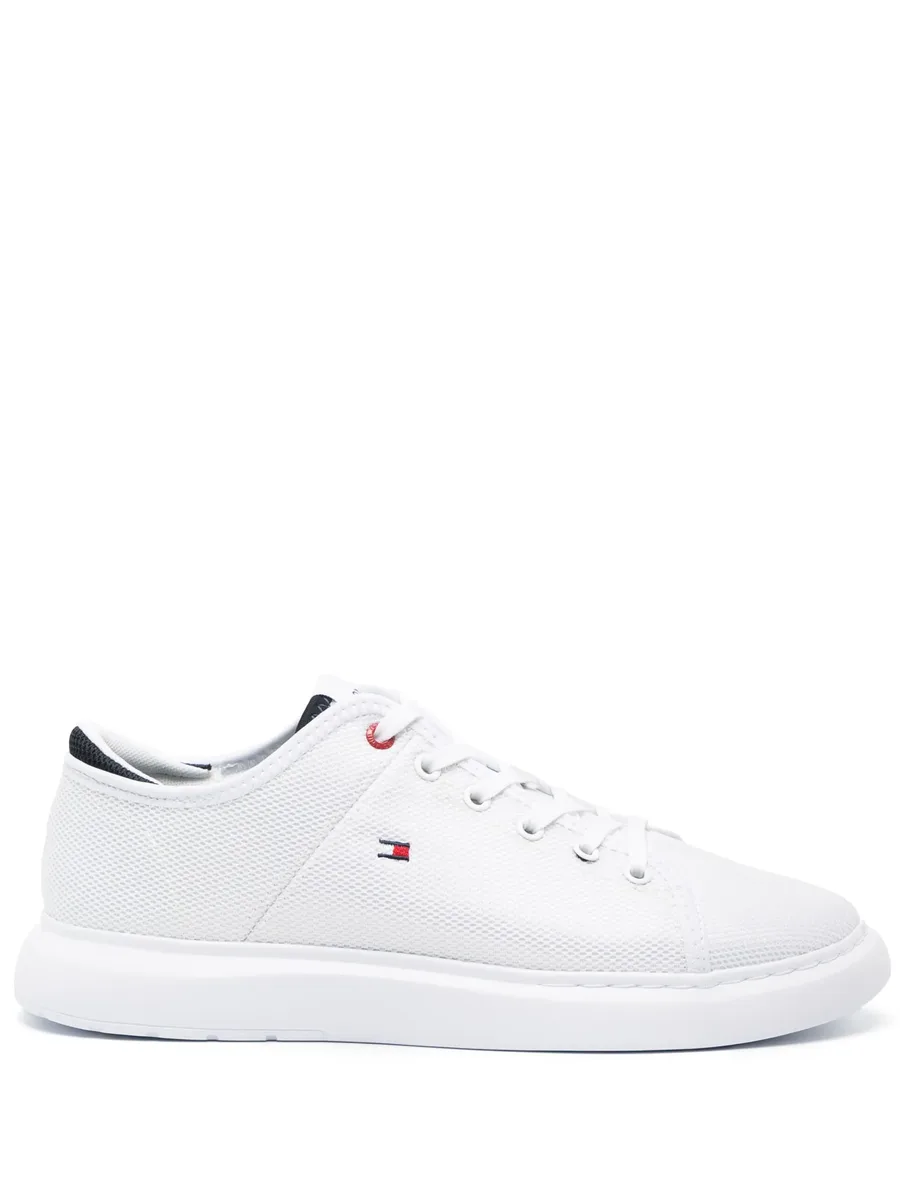embroidered-logo mesh low-top sneakers 1