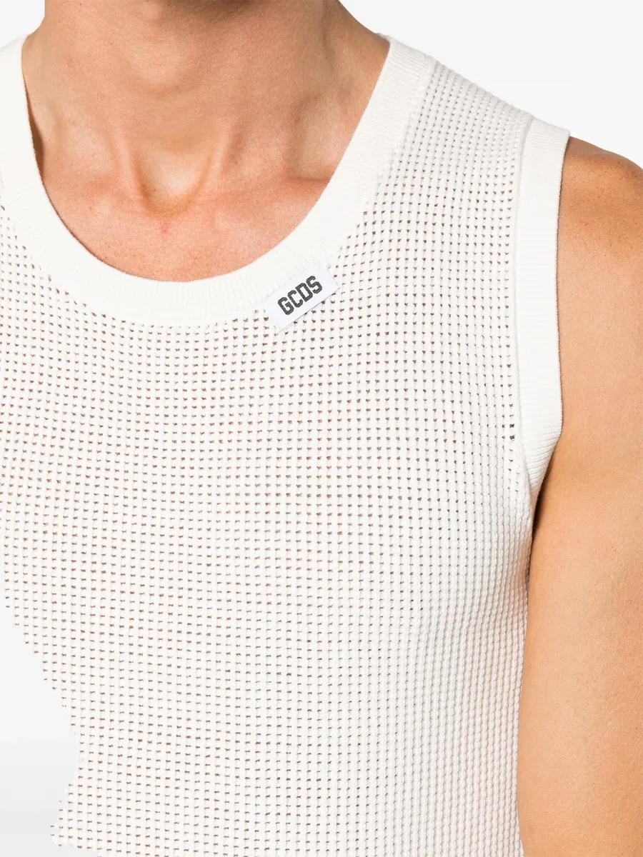 waffle-knit sleeveless jumper 10