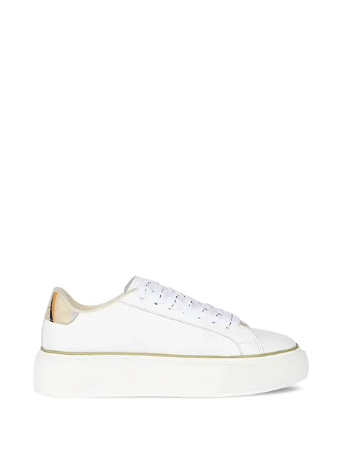 platform striped sneakers