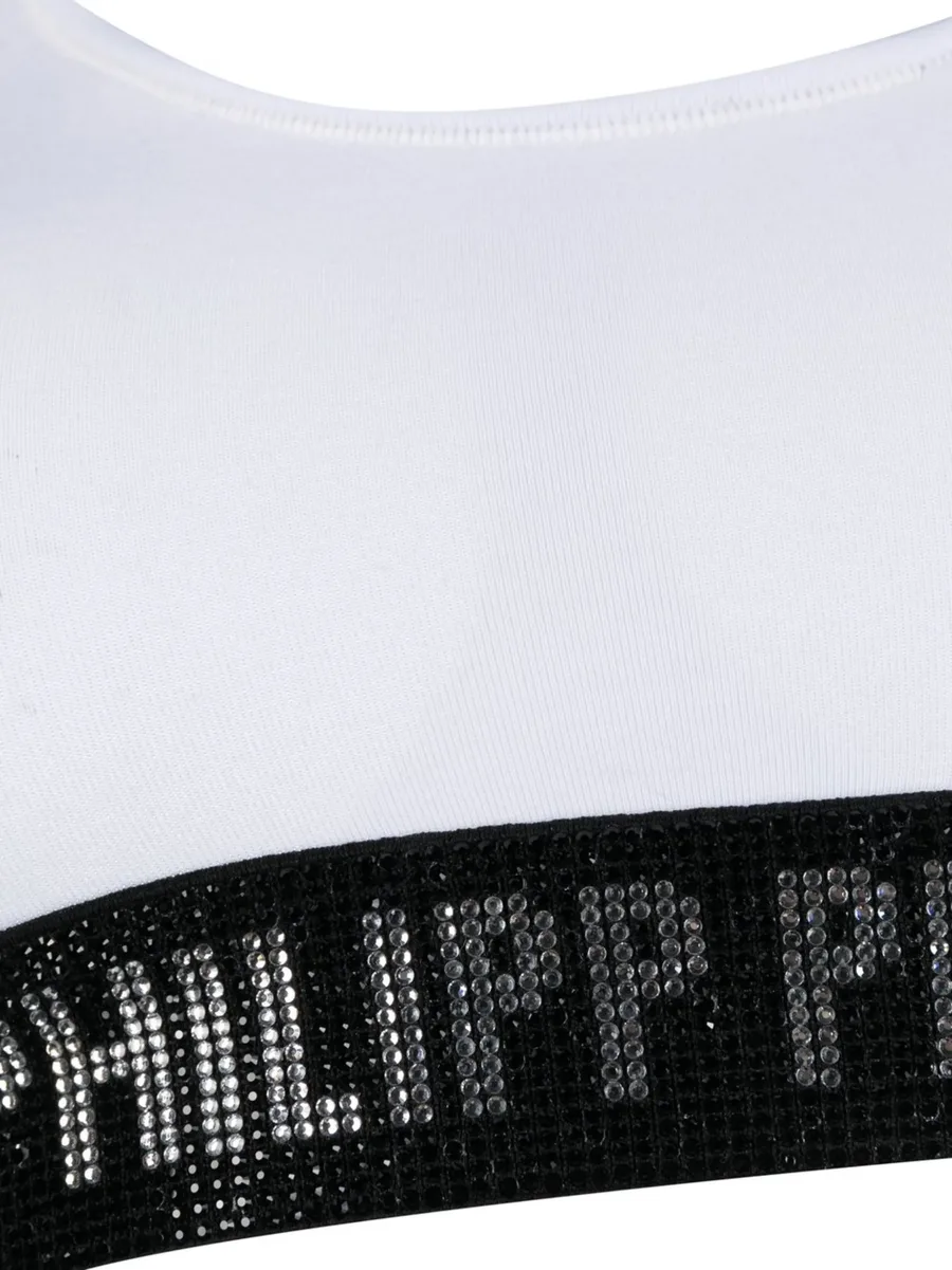 logo-embellished cotton sports bra 5