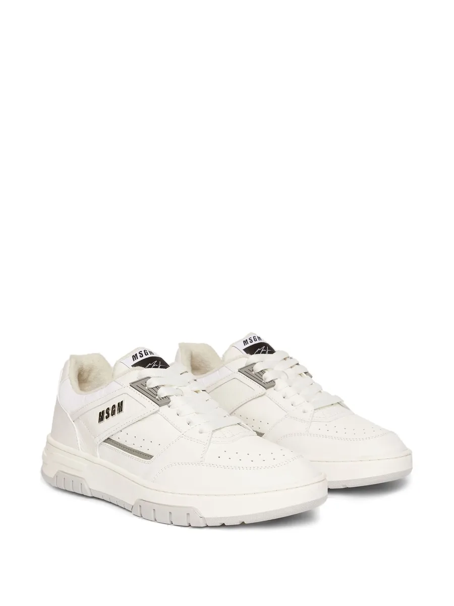 ogo-print leather sneakers 3
