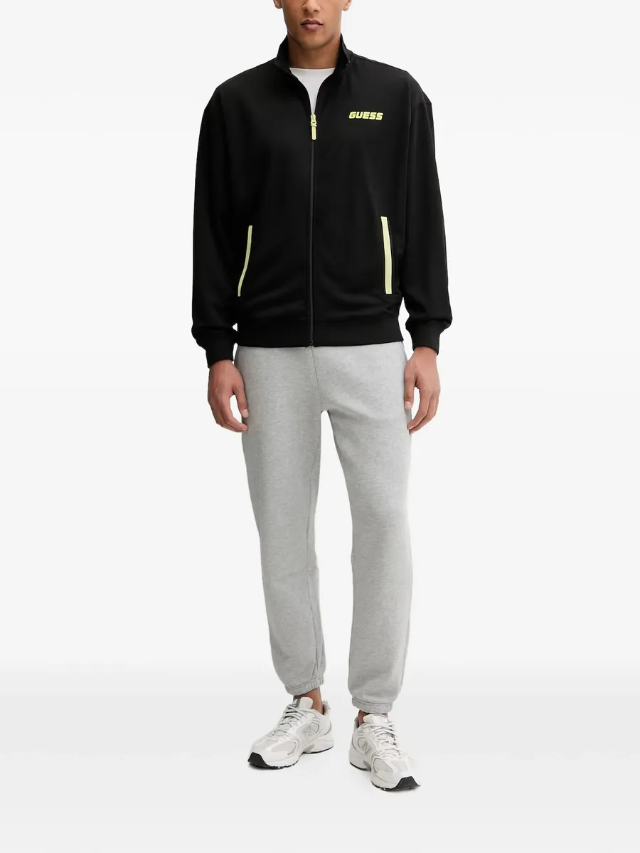 logo-print zip-up sweater 3