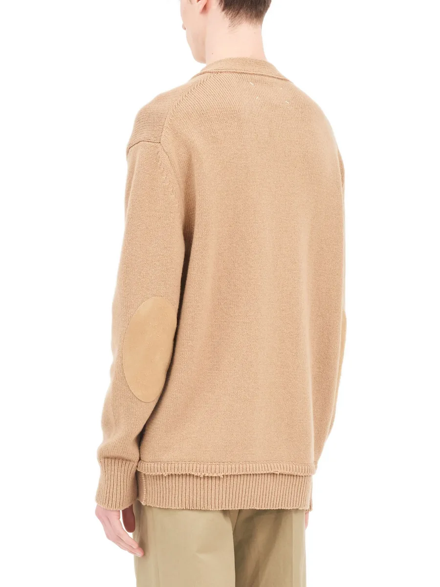 V-neck elbow-patch cardigan 9