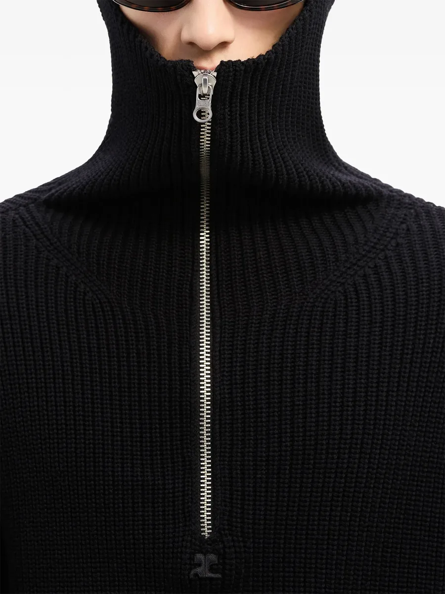 ribbed wool hooded sweater 11