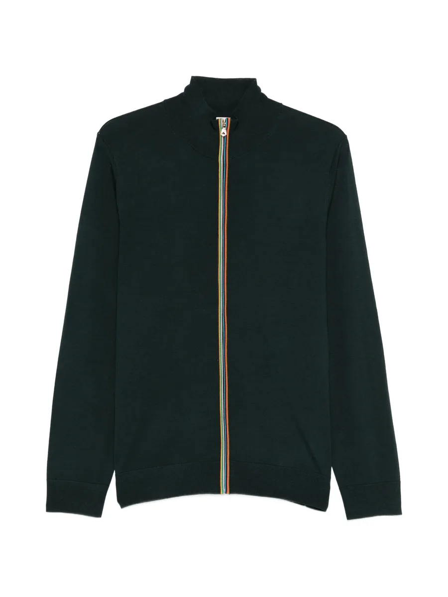 Signature Stripe zip through cardigan 1