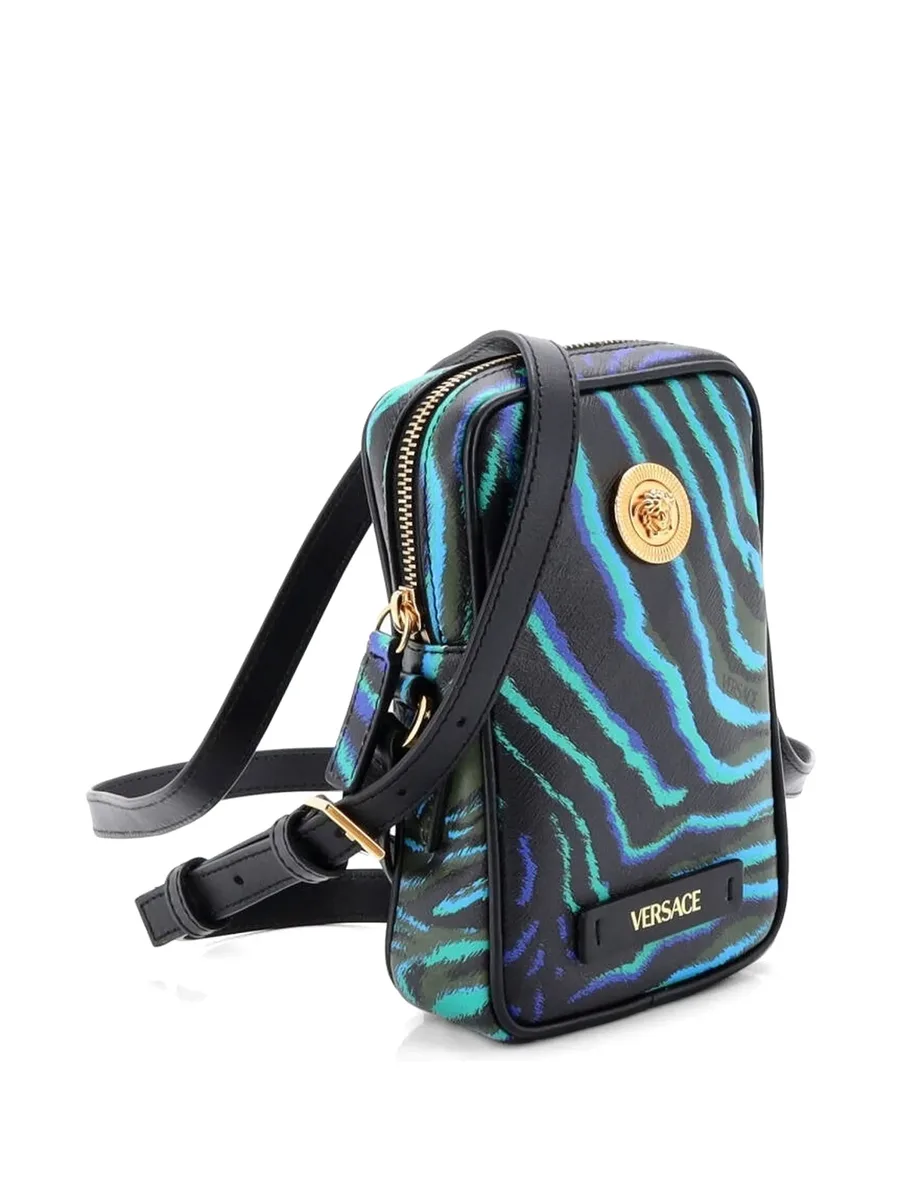 сумка через плечо Medusa Biggie Pouch Printed Leather Micro с принтом 7