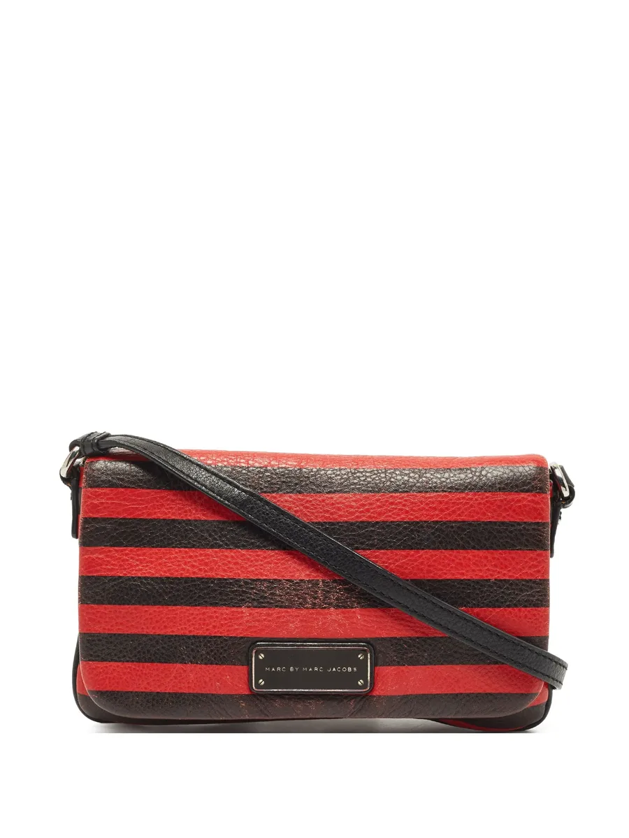 striped leather cross body bag 4