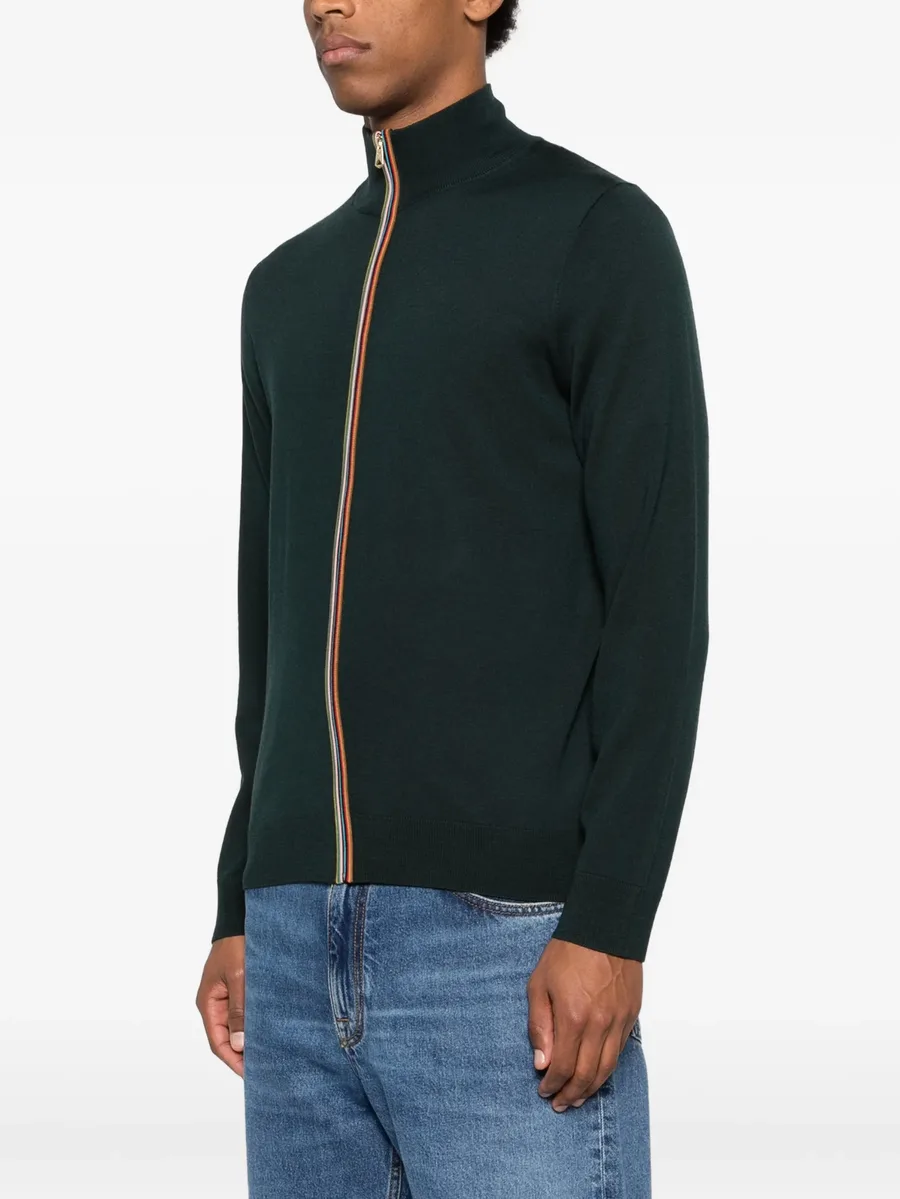 Signature Stripe zip through cardigan 5
