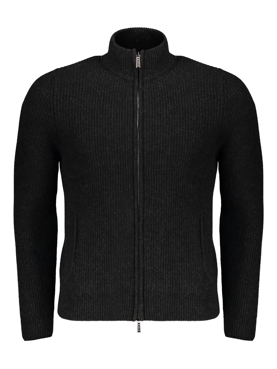 Ares-Cah zip-up turtleneck cardigan 1