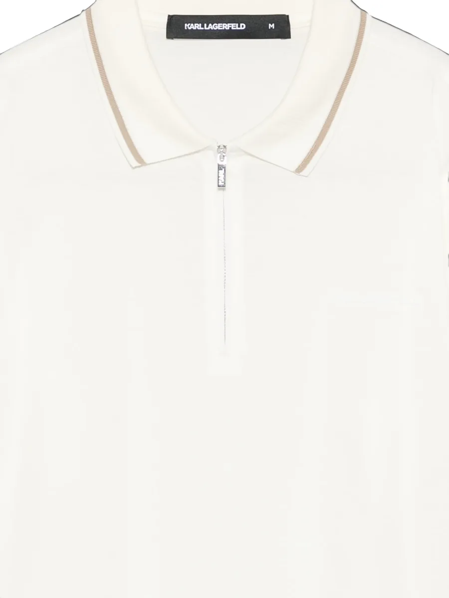 striped-trim zip-fastening polo shirt 3