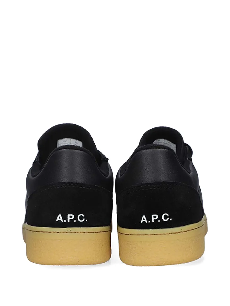 Plain suede-panel sneakers 6