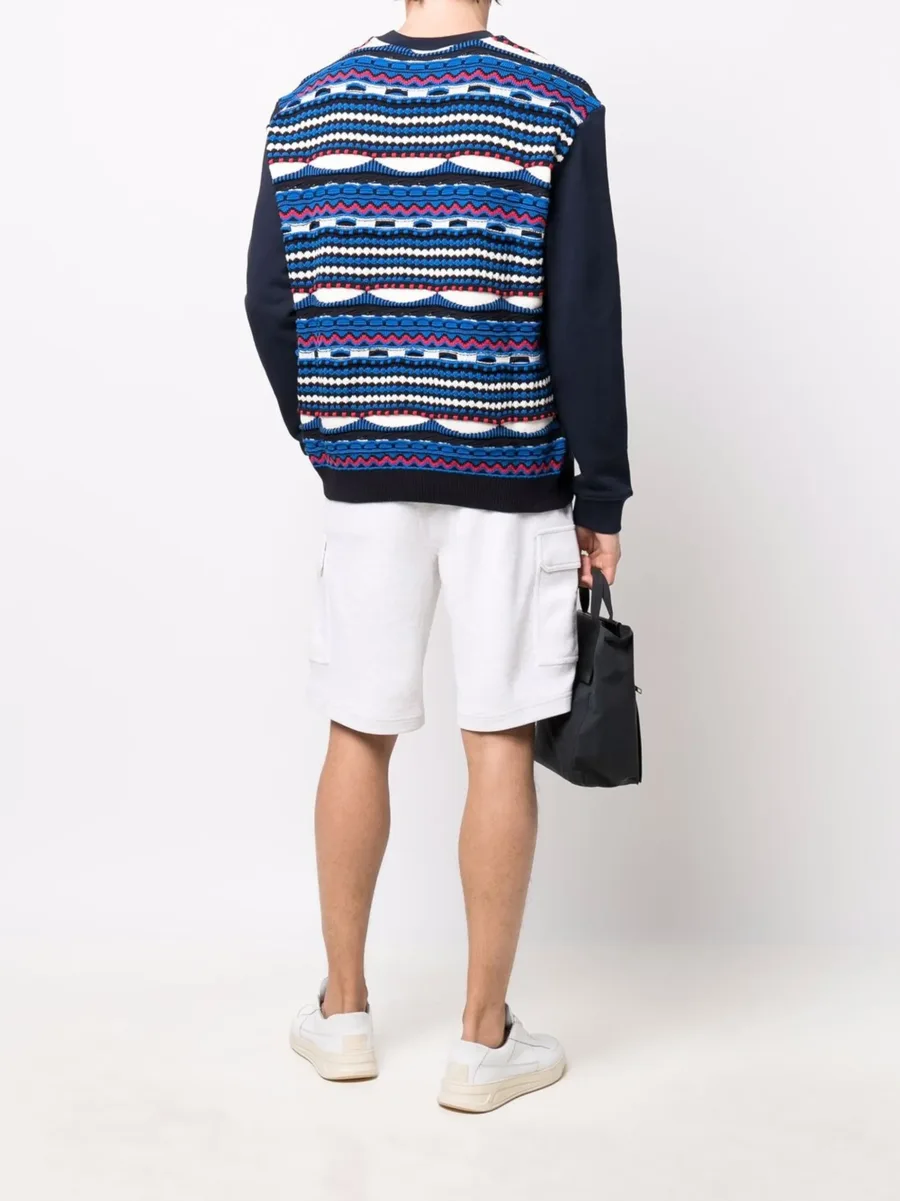 zig-zag detail logo sweatshirt 4