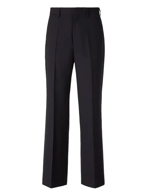pleated flared trousers