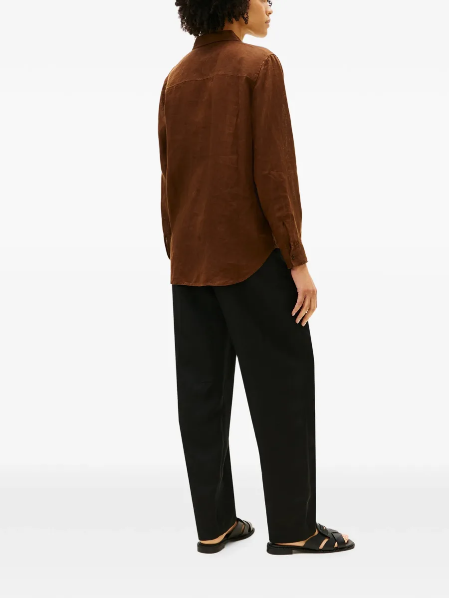 logo-embroidered button-down shirt 4
