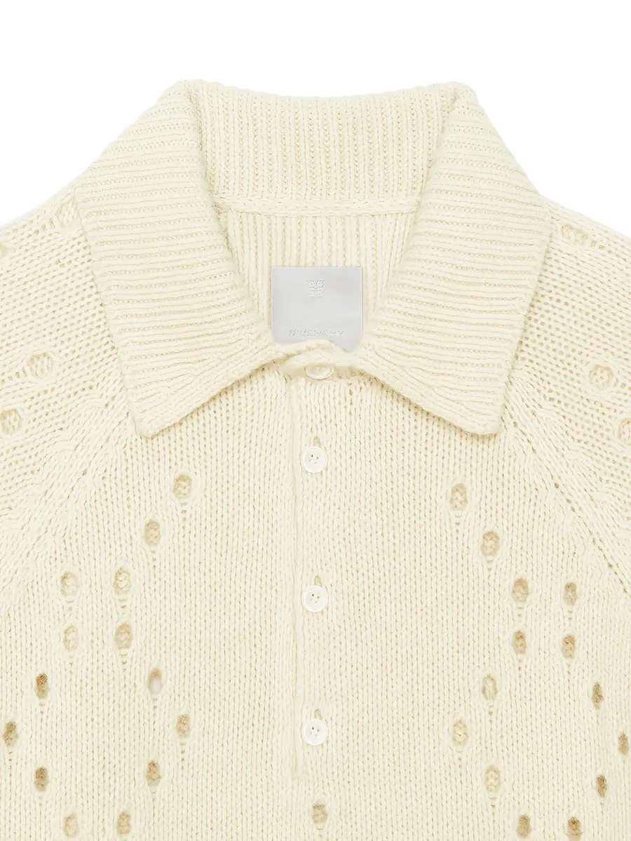 openwork-knit polo sweater 3