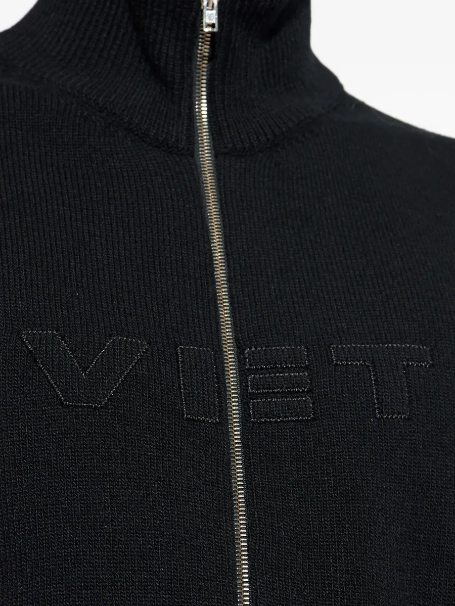 ribbed zip-up cardigan 9