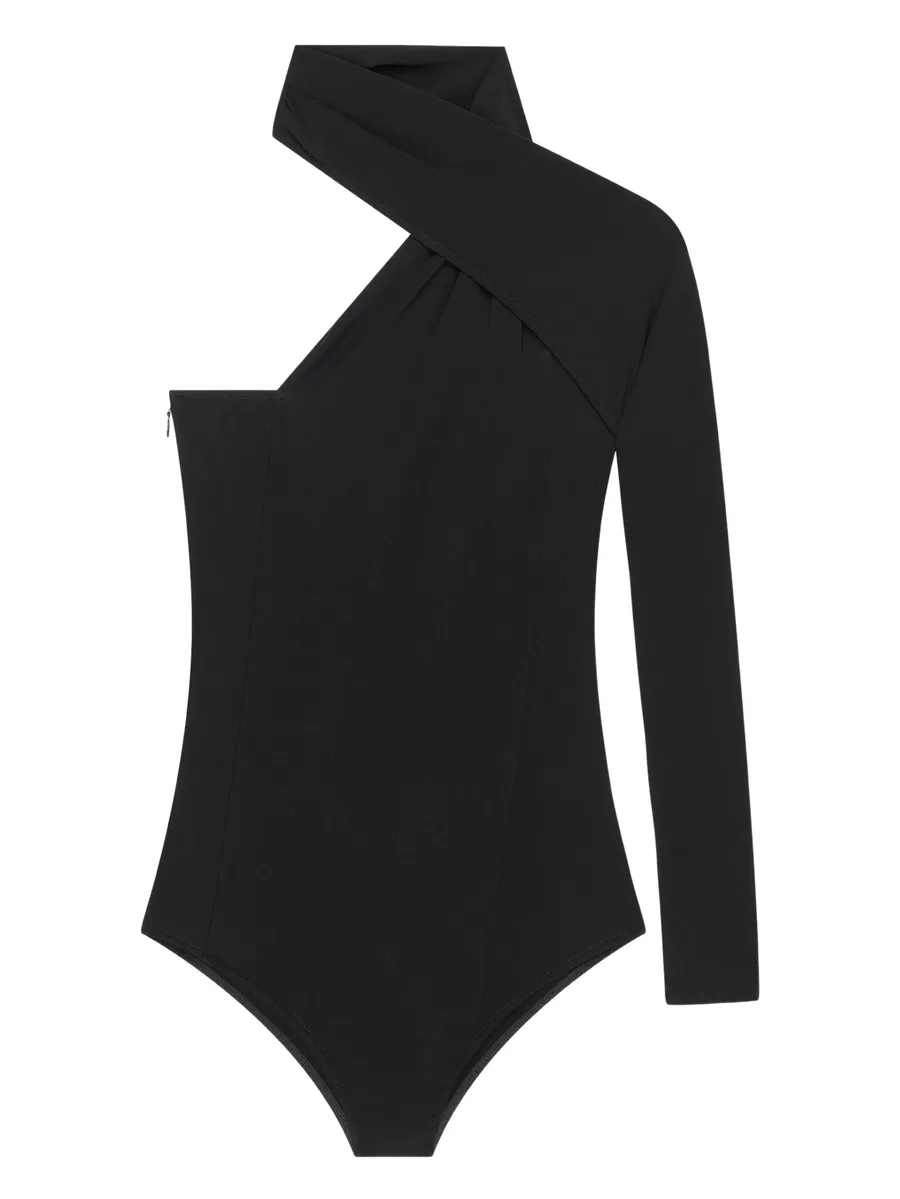 one-shoulder twisted bodysuit 1