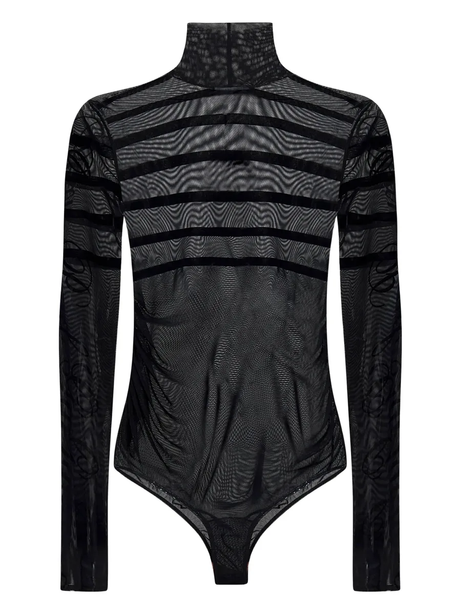 striped mesh bodysuit 1