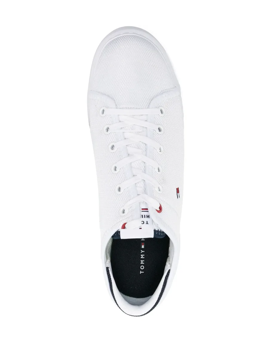 embroidered-logo mesh low-top sneakers 8