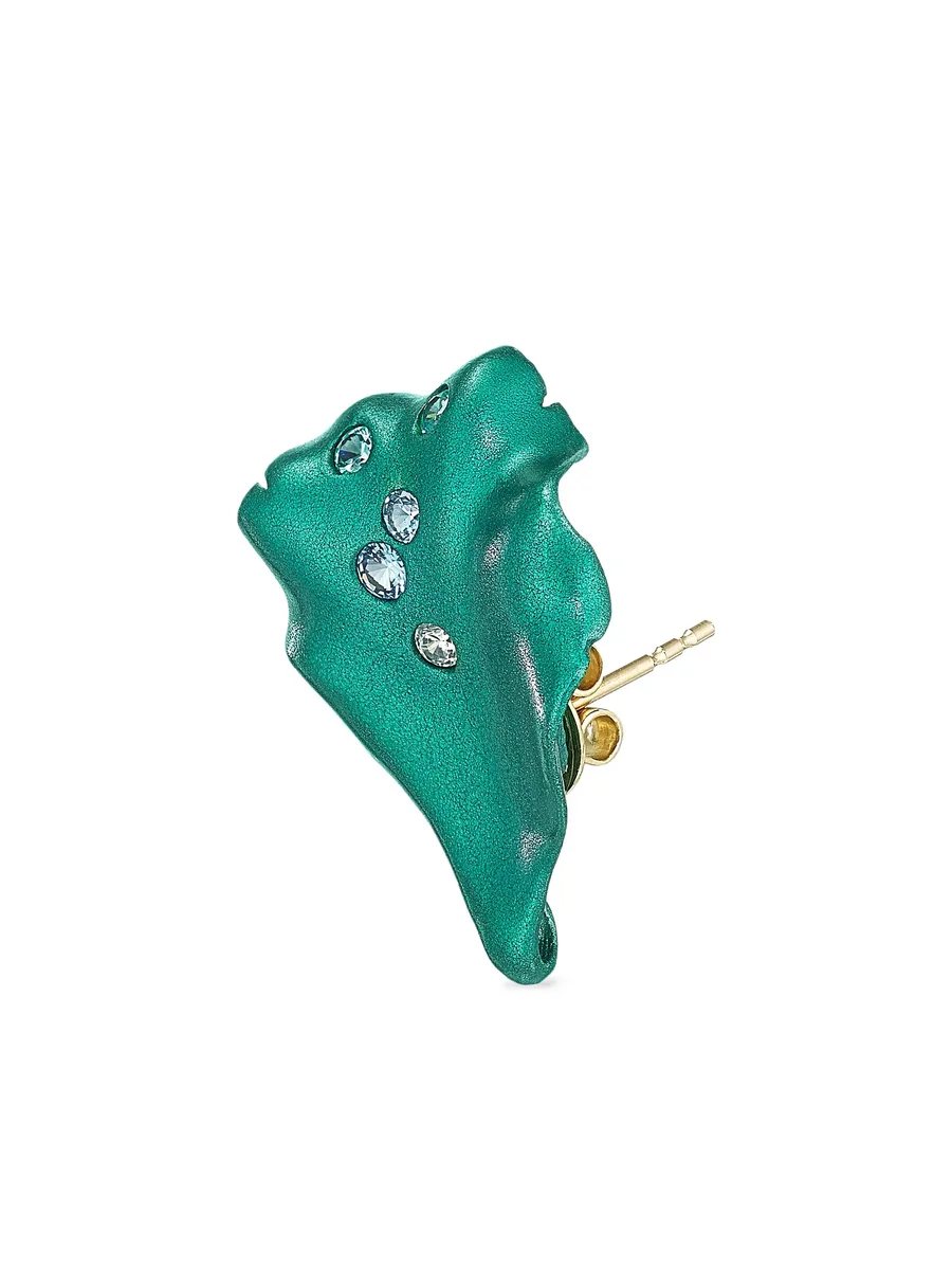 серьги Paraiba Petal с камнями 9