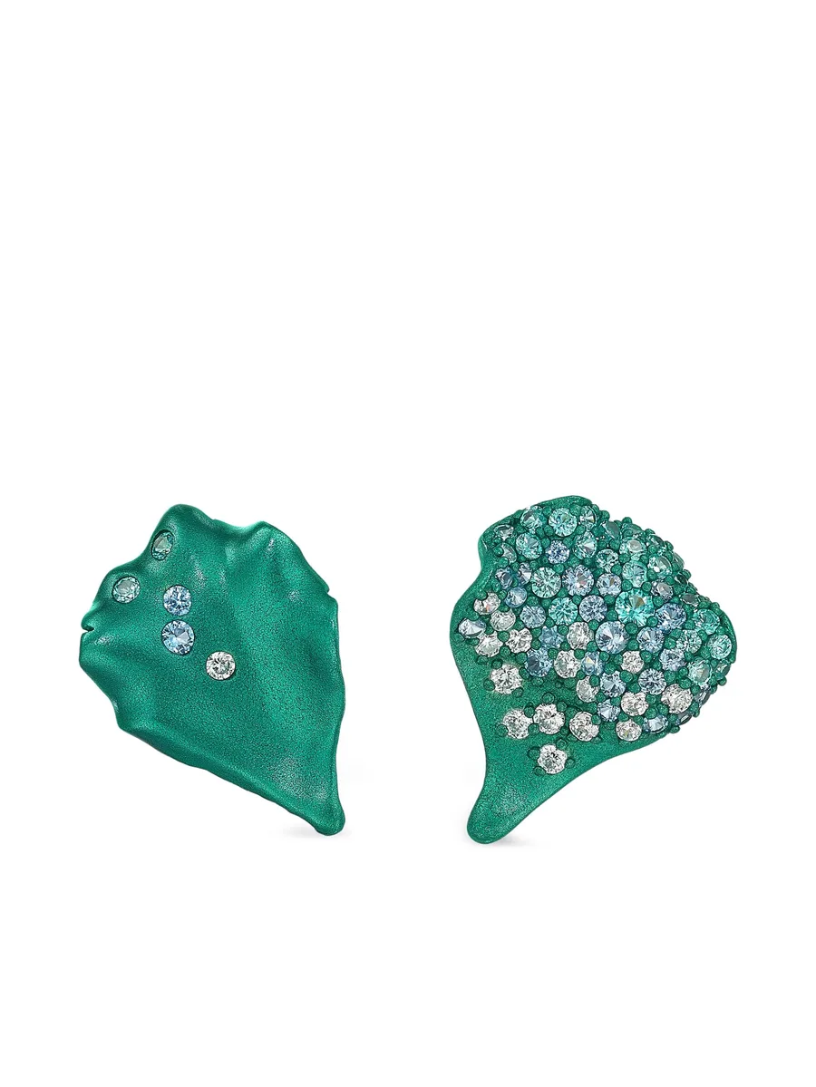 серьги Paraiba Petal с камнями 1