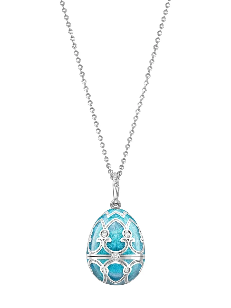 колье Heritage Snowflake Surprise Locket из белого золота с бриллиантами 1