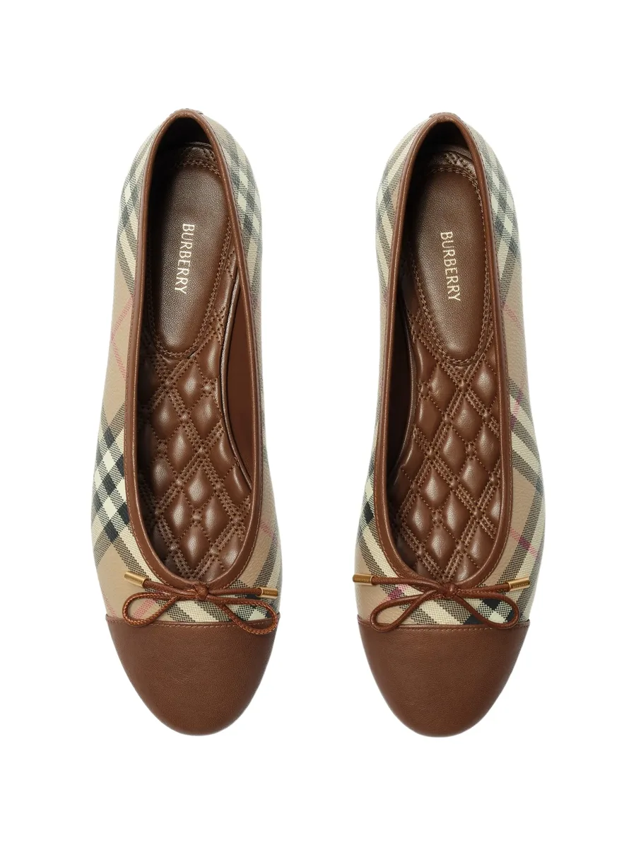 Check canvas Highgate ballerinas 4