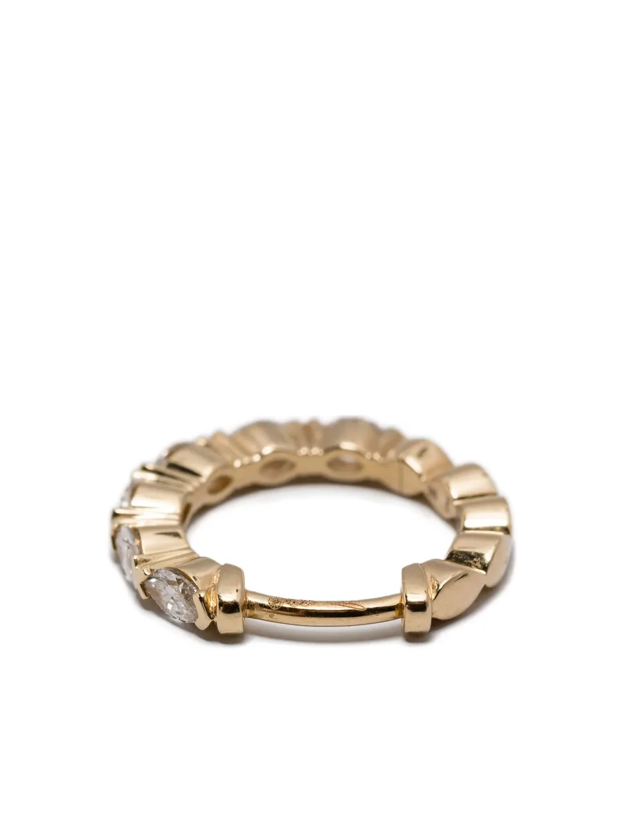 14CT yellow gold diamond mini hoop earrings 5