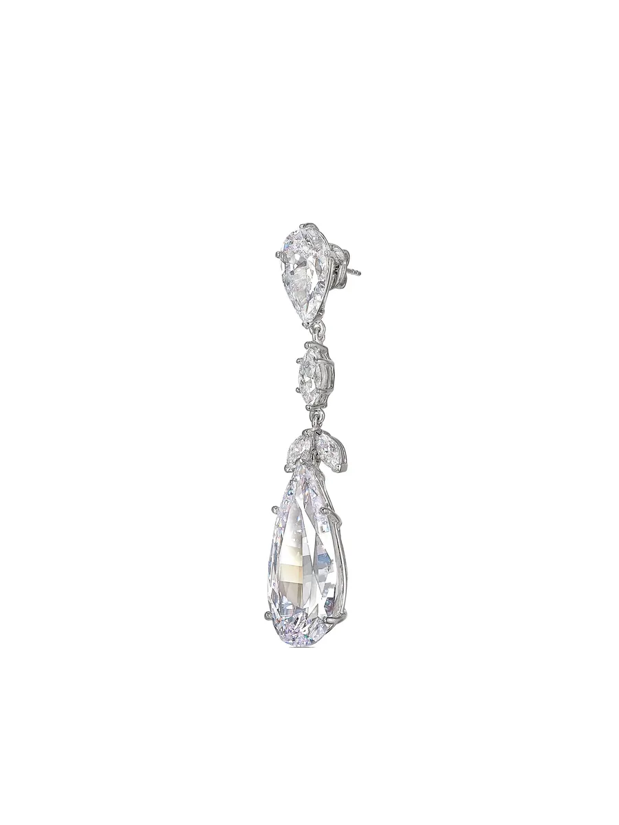 серьги Calla Lily из белого золота с бриллиантами 3
