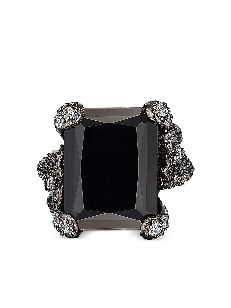 кольцо Black Diamond Cinderella из белого золота 1