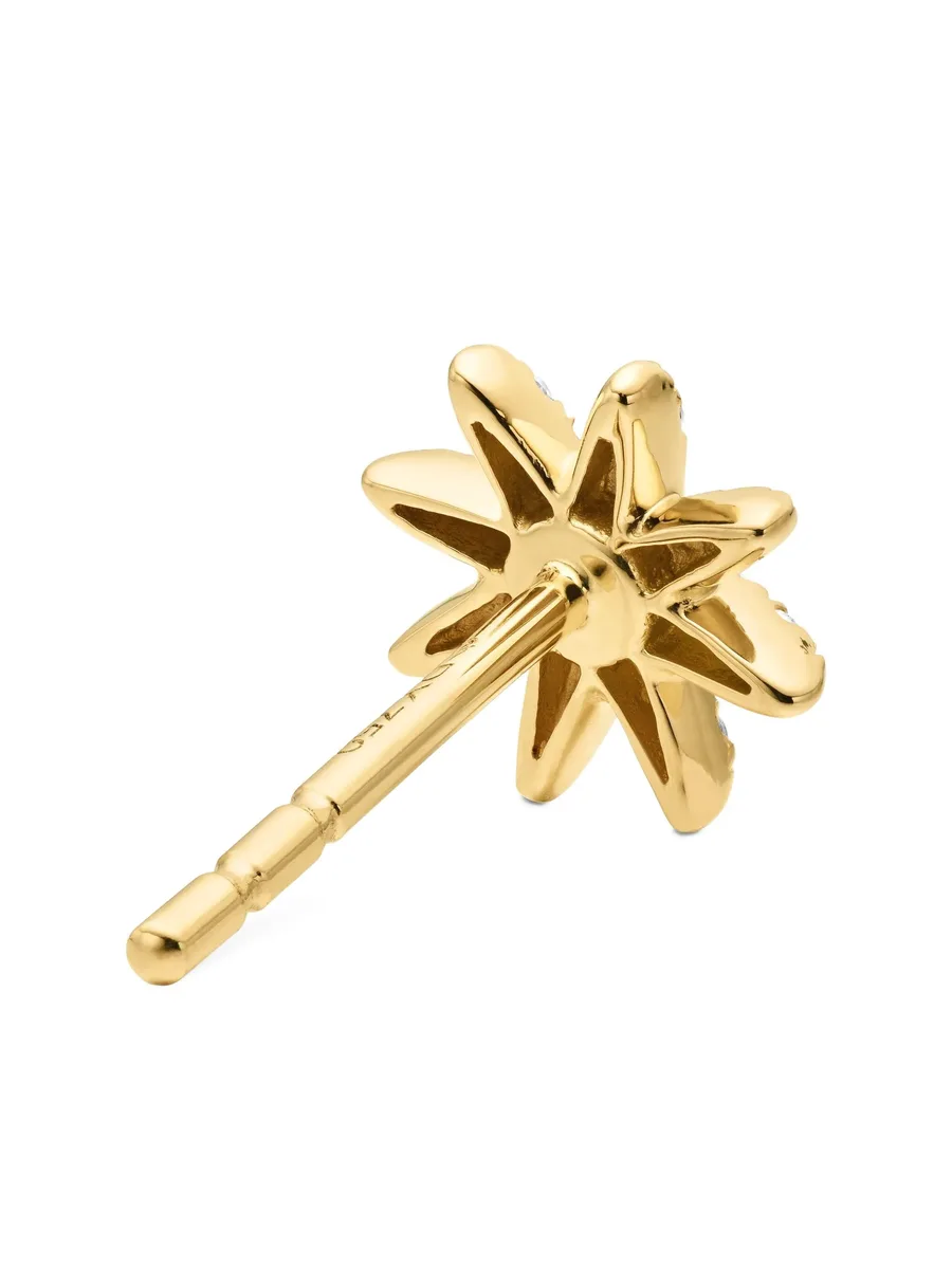серьги-гвоздики Petite Starburst из желтого золота с бриллиантами (7.5 мм) 12