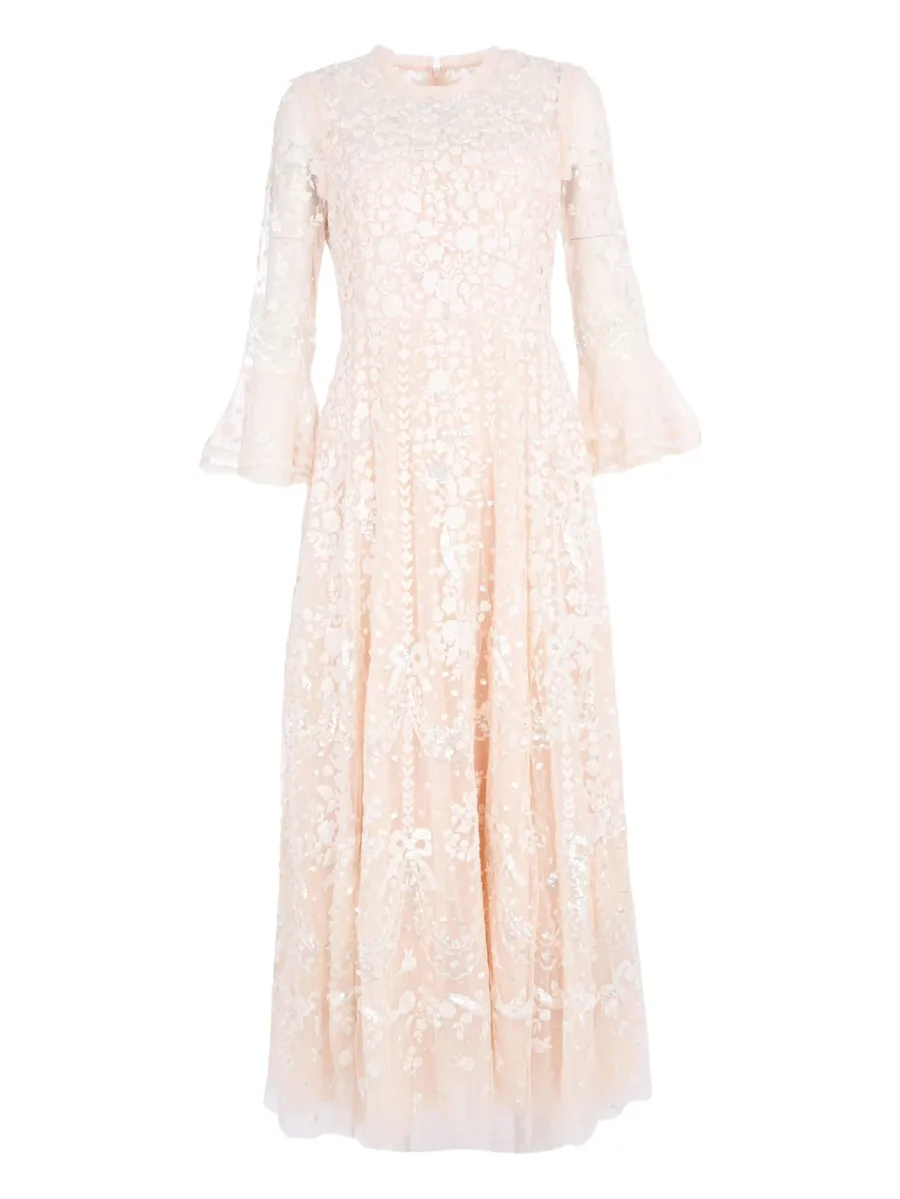 платье макси с цветочным декором 1