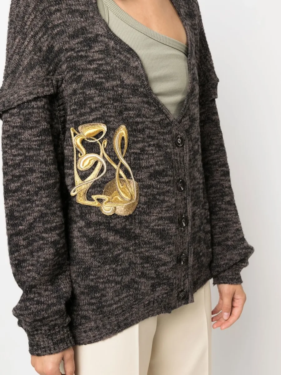 embroidered-detail knit cardigan 9