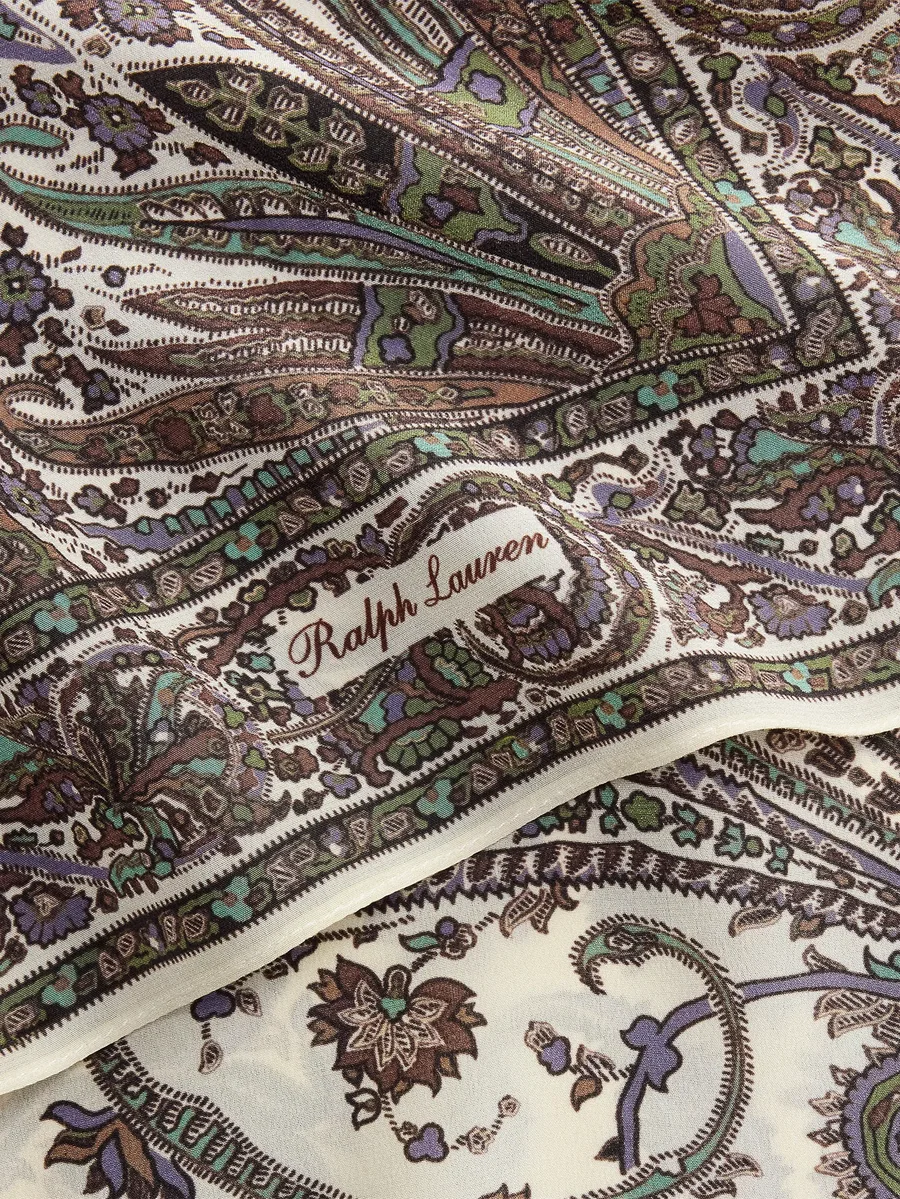 paisley crepe de chine scarf 5
