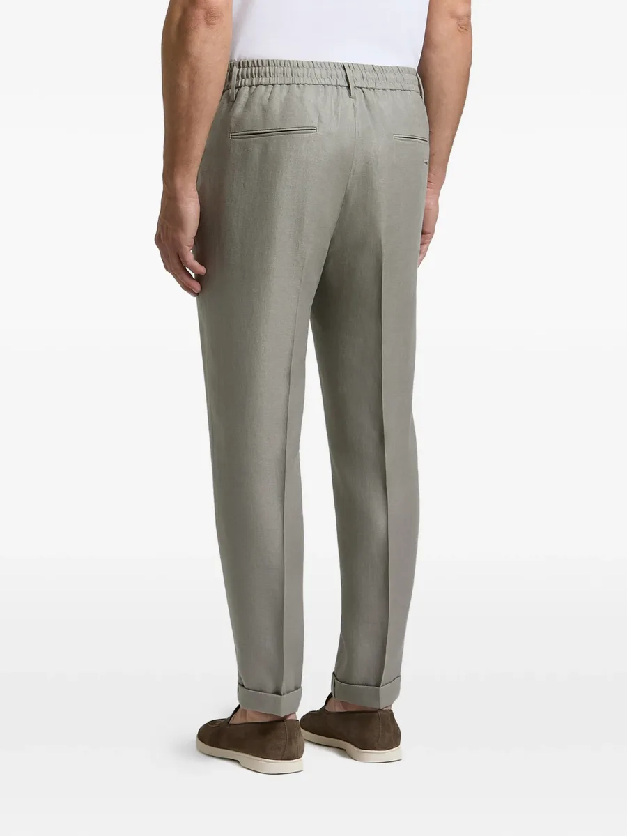 linen straight-leg trousers 5