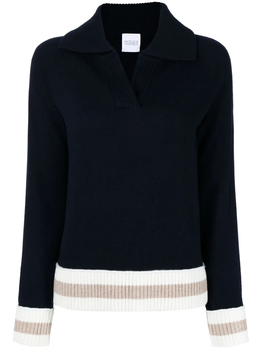 V-neck knitted jumper 1