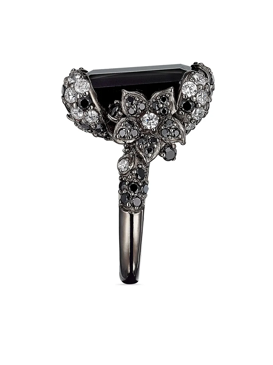 кольцо Black Diamond Cinderella из белого золота 3
