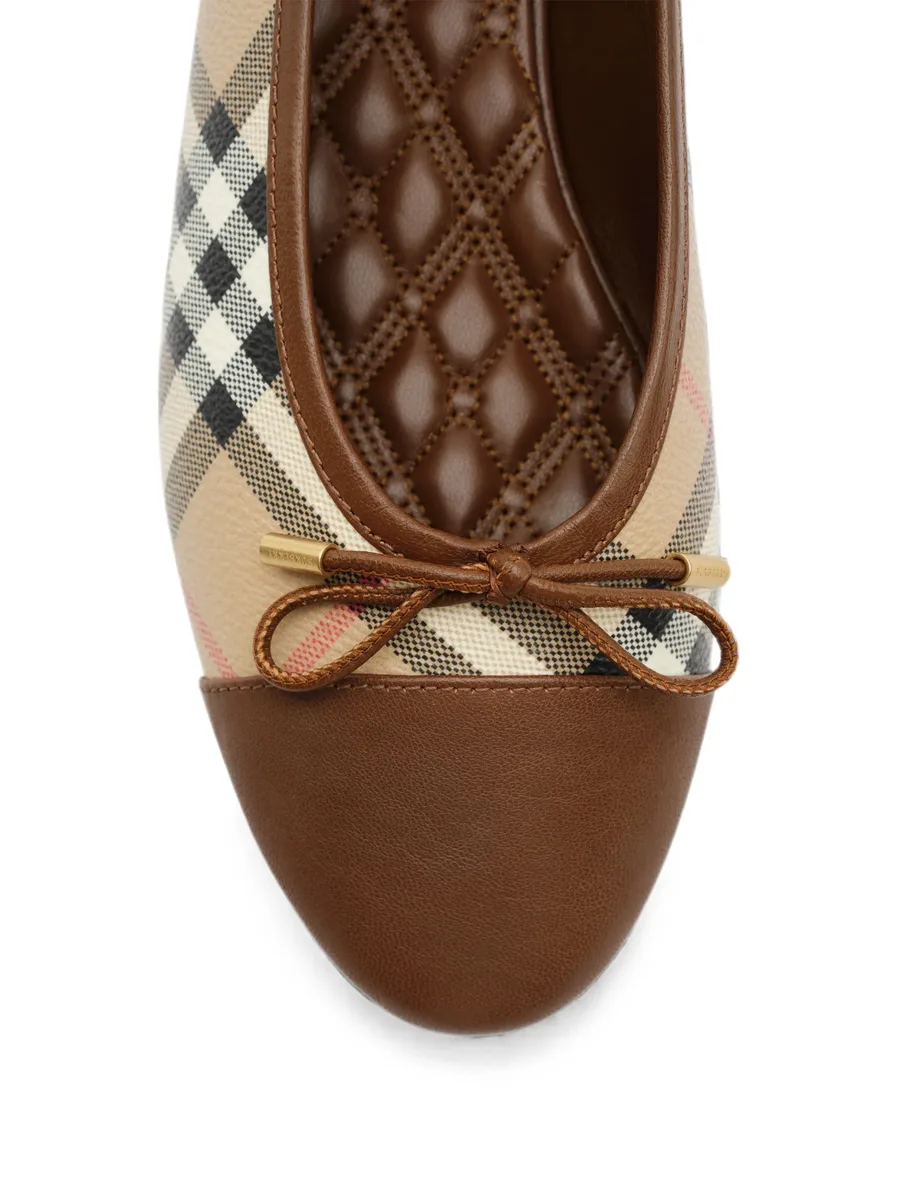 Check canvas Highgate ballerinas 6