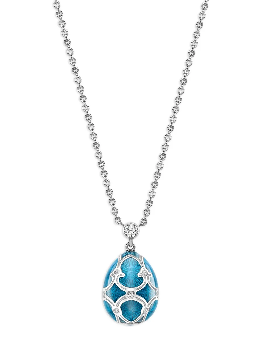 колье Heritage Petite Egg из белого золота с бриллиантами 3