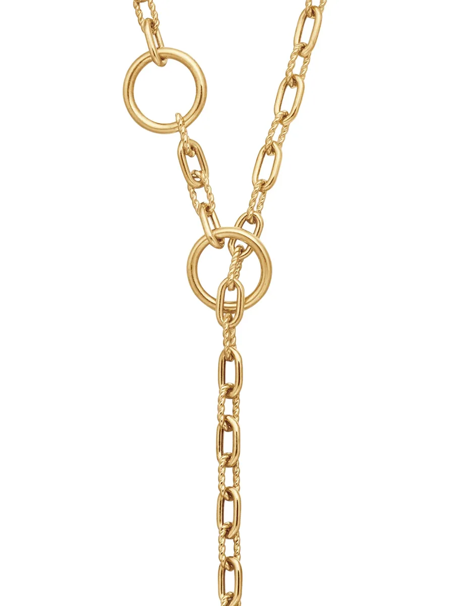 колье DY Madison Three Ring из желтого золота (3 мм) 7