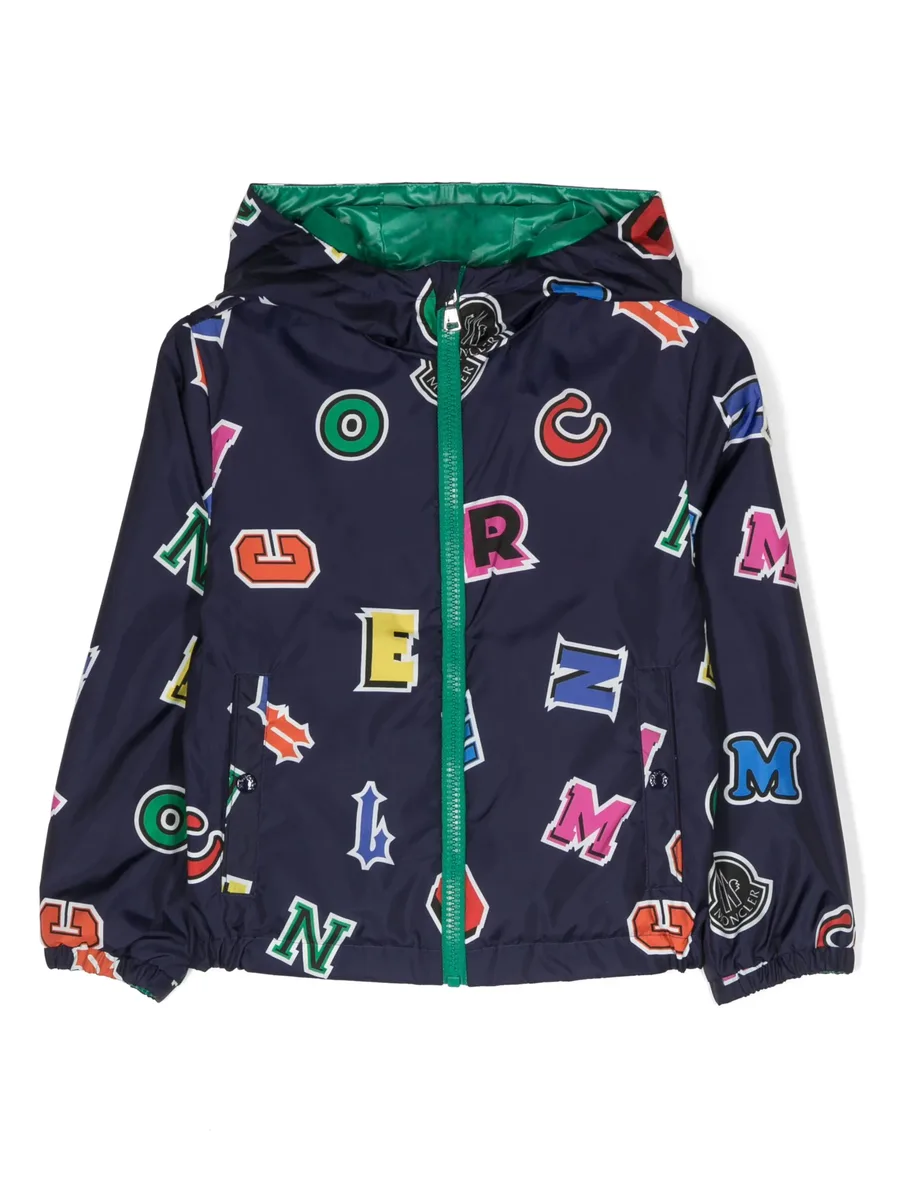 letters padded hooded jacket 1